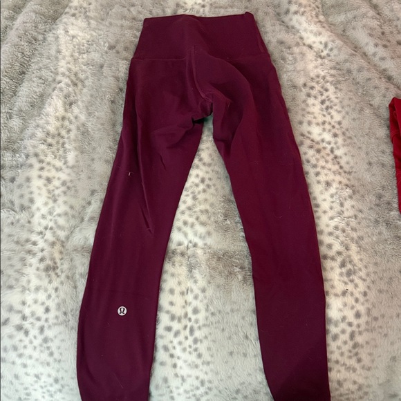Lululemon Burgundy Leggings - Picture 3 of 3